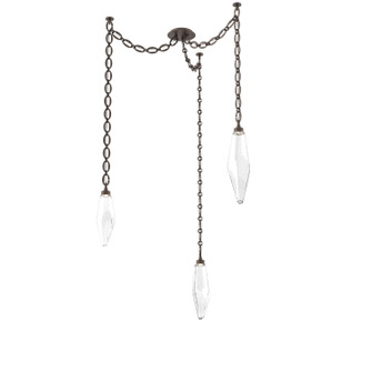 Rock Crystal LED Pendant in Flat Bronze (404|SNB0050-03-FB-CC-CH2-L3)