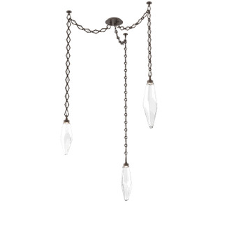 Rock Crystal LED Pendant in Flat Bronze (404|SNB0050-03-FB-CC-CH1-L3)