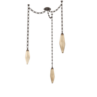 Rock Crystal LED Pendant in Flat Bronze (404|SNB0050-03-FB-CB-CH3-L1)