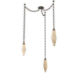 Rock Crystal LED Pendant in Flat Bronze (404|SNB0050-03-FB-CB-CH1-L3)