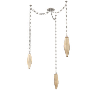 Rock Crystal LED Pendant in Beige Silver (404|SNB0050-03-BS-CB-CH3-L1)