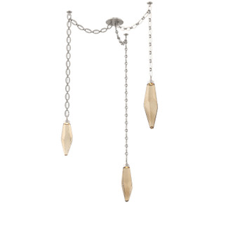 Rock Crystal LED Pendant in Beige Silver (404|SNB0050-03-BS-CB-CH2-L3)