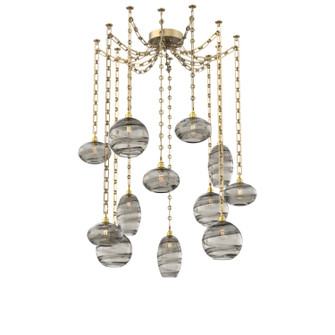 Misto 12 Light Pendant in Gilded Brass (404|SNB0048-12-GB-OS-CH3-E2)