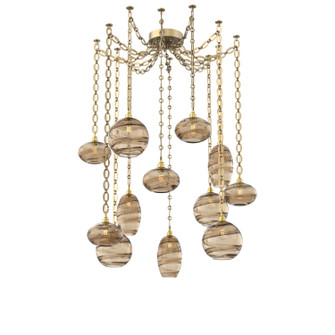 Misto 12 Light Pendant in Gilded Brass (404|SNB0048-12-GB-OB-CH2-E2)