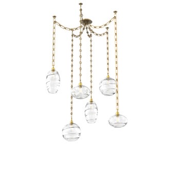 Misto Six Light Pendant in Gilded Brass (404|SNB0048-06-GB-OC-CH3-E2)