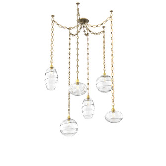 Misto Six Light Pendant in Gilded Brass (404|SNB0048-06-GB-OC-CH1-E2)