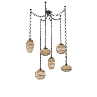 Misto Six Light Pendant in Flat Bronze (404|SNB0048-06-FB-OB-CH1-E2)