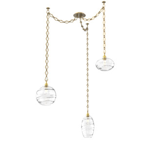 Misto Three Light Pendant in Gilded Brass (404|SNB0048-03-GB-OC-CH1-E2)