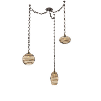 Misto Three Light Pendant in Flat Bronze (404|SNB0048-03-FB-OB-CH1-E2)