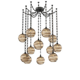 Terra 12 Light Pendant in Matte Black (404|SNB0047-12-MB-OB-CH3-E2)