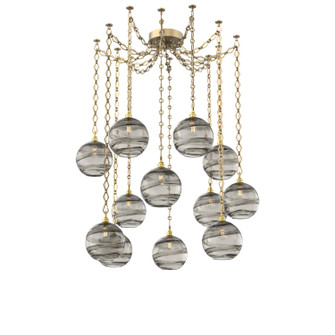 Terra 12 Light Pendant in Gilded Brass (404|SNB0047-12-GB-OS-CH1-E2)
