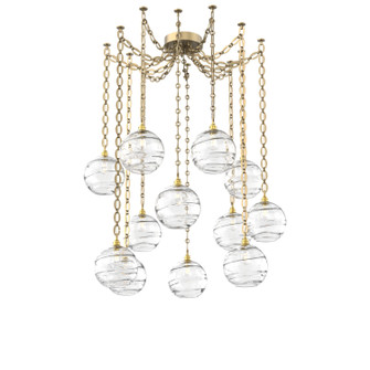 Terra 12 Light Pendant in Gilded Brass (404|SNB0047-12-GB-OC-CH2-E2)