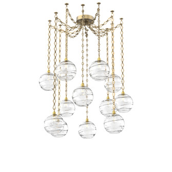 Terra 12 Light Pendant in Gilded Brass (404|SNB0047-12-GB-OC-CH1-E2)