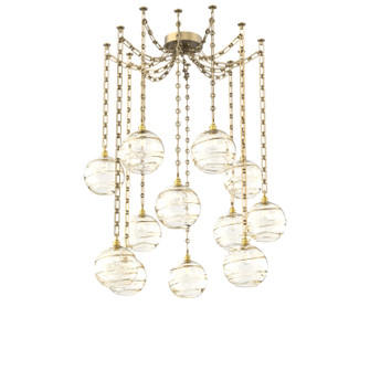 Terra 12 Light Pendant in Gilded Brass (404|SNB0047-12-GB-OA-CH3-E2)