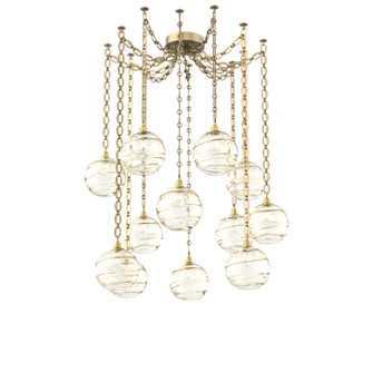 Terra 12 Light Pendant in Gilded Brass (404|SNB0047-12-GB-OA-CH2-E2)