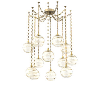Terra 12 Light Pendant in Gilded Brass (404|SNB0047-12-GB-OA-CH1-E2)