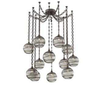 Terra 12 Light Pendant in Flat Bronze (404|SNB0047-12-FB-OS-CH2-E2)