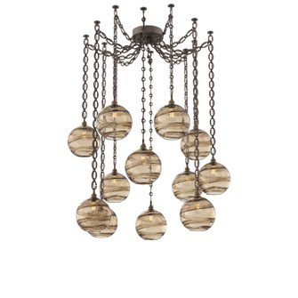 Terra 12 Light Pendant in Flat Bronze (404|SNB0047-12-FB-OB-CH2-E2)