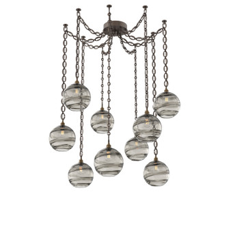 Terra Nine Light Pendant in Flat Bronze (404|SNB0047-09-FB-OS-CH2-E2)