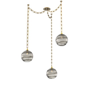 Terra Three Light Pendant in Gilded Brass (404|SNB0047-03-GB-OS-CH3-E2)