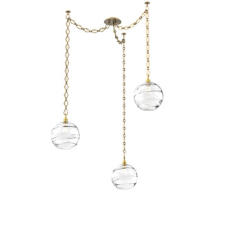 Terra Three Light Pendant in Gilded Brass (404|SNB0047-03-GB-OC-CH1-E2)