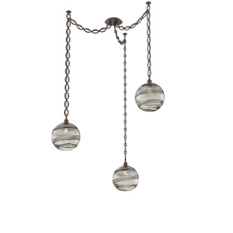 Terra Three Light Pendant in Flat Bronze (404|SNB0047-03-FB-OS-CH2-E2)
