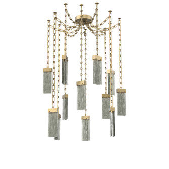 Parallel LED Pendant in Gilded Brass (404|SNB0042-12-GB-SG-CH3-L1)