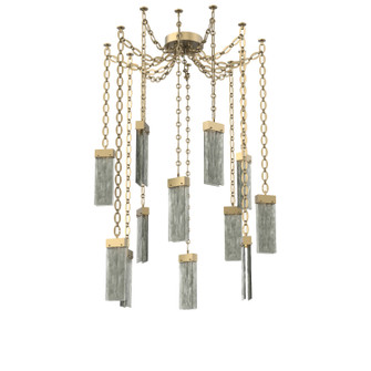 Parallel LED Pendant in Gilded Brass (404|SNB0042-12-GB-SG-CH2-L3)