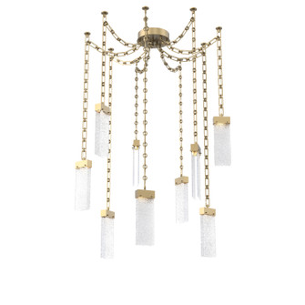 Parallel LED Pendant in Gilded Brass (404|SNB0042-09-GB-CR-CH3-L3)