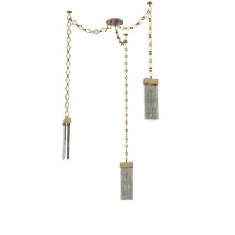 Parallel LED Pendant in Gilded Brass (404|SNB0042-03-GB-SG-CH1-L1)