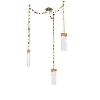 Parallel LED Pendant in Gilded Brass (404|SNB0042-03-GB-CR-CH3-L3)