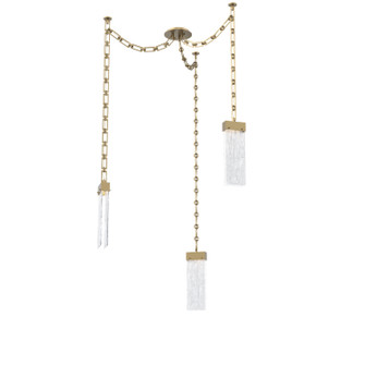 Parallel LED Pendant in Gilded Brass (404|SNB0042-03-GB-CG-CH3-L1)