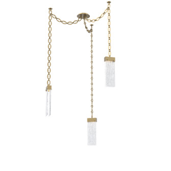 Parallel LED Pendant in Gilded Brass (404|SNB0042-03-GB-CG-CH2-L1)