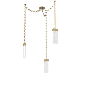 Parallel LED Pendant in Gilded Brass (404|SNB0042-03-GB-CG-CH1-L1)