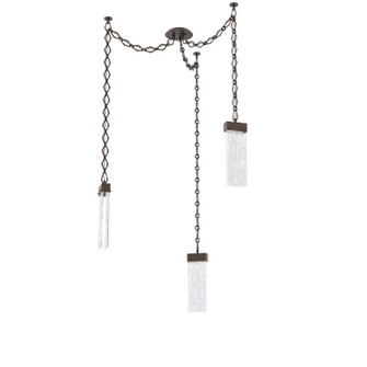 Parallel LED Pendant in Flat Bronze (404|SNB0042-03-FB-CG-CH1-L3)