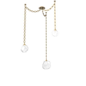 Gem LED Pendant in Gilded Brass (404|SNB0039-03-GB-C-CH2-L3)