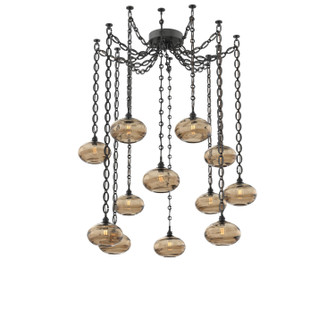 Coppa 12 Light Pendant in Matte Black (404|SNB0036-12-MB-OB-CH2-E2)
