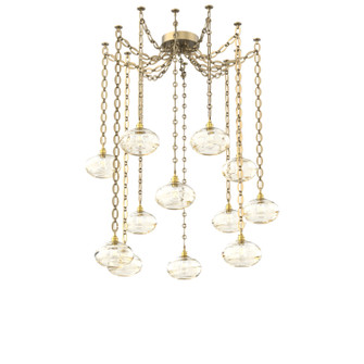 Coppa 12 Light Pendant in Gilded Brass (404|SNB0036-12-GB-OA-CH2-E2)