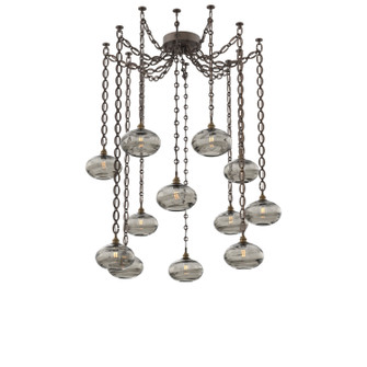 Coppa 12 Light Pendant in Flat Bronze (404|SNB0036-12-FB-OS-CH2-E2)