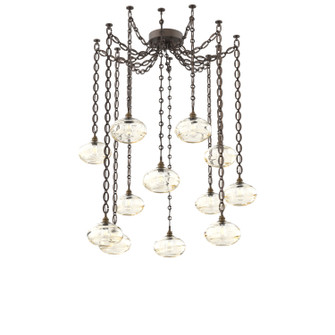 Coppa 12 Light Pendant in Flat Bronze (404|SNB0036-12-FB-OA-CH2-E2)