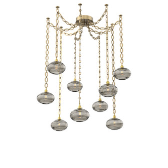 Coppa Nine Light Pendant in Gilded Brass (404|SNB0036-09-GB-OS-CH2-E2)
