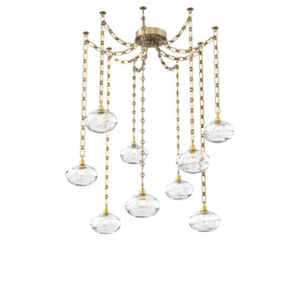 Coppa Nine Light Pendant in Gilded Brass (404|SNB0036-09-GB-OC-CH3-E2)