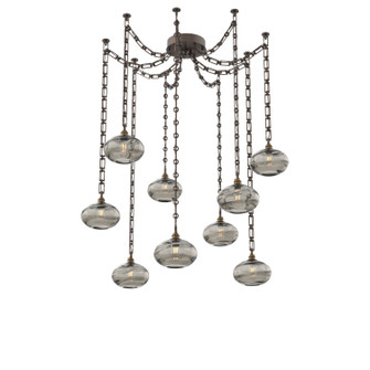 Coppa Nine Light Pendant in Flat Bronze (404|SNB0036-09-FB-OS-CH3-E2)