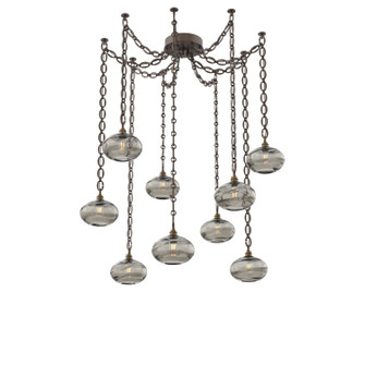 Coppa Nine Light Pendant in Flat Bronze (404|SNB0036-09-FB-OS-CH2-E2)