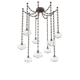 Coppa Nine Light Pendant in Flat Bronze (404|SNB0036-09-FB-OC-CH3-E2)