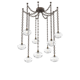 Coppa Nine Light Pendant in Flat Bronze (404|SNB0036-09-FB-OC-CH2-E2)