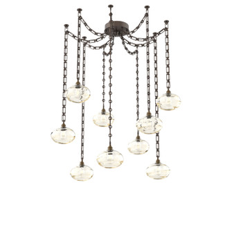 Coppa Nine Light Pendant in Flat Bronze (404|SNB0036-09-FB-OA-CH3-E2)