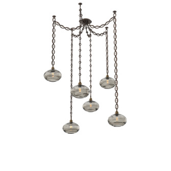 Coppa Six Light Pendant in Flat Bronze (404|SNB0036-06-FB-OS-CH2-E2)