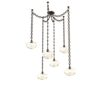 Coppa Six Light Pendant in Flat Bronze (404|SNB0036-06-FB-OA-CH2-E2)