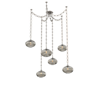 Coppa Six Light Pendant in Beige Silver (404|SNB0036-06-BS-OS-CH2-E2)